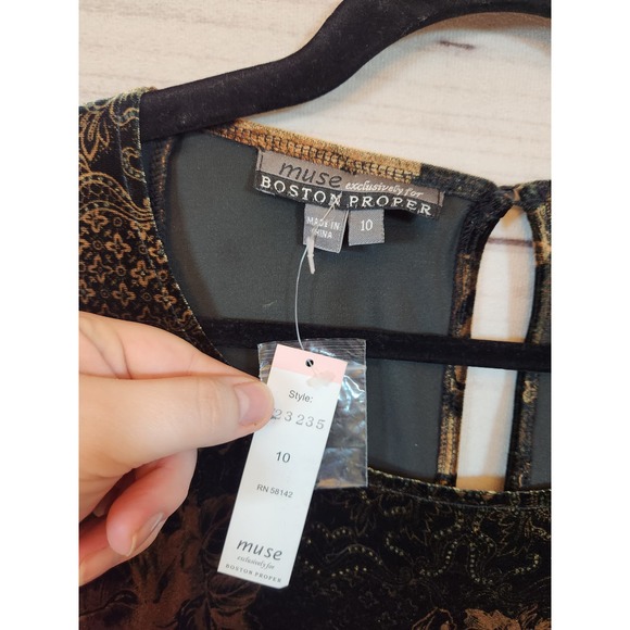 Boston Proper Women's‎ Multicolor Floral Short Sleeve Sheath Dress Size 10 NWT - Picture 3 of 6